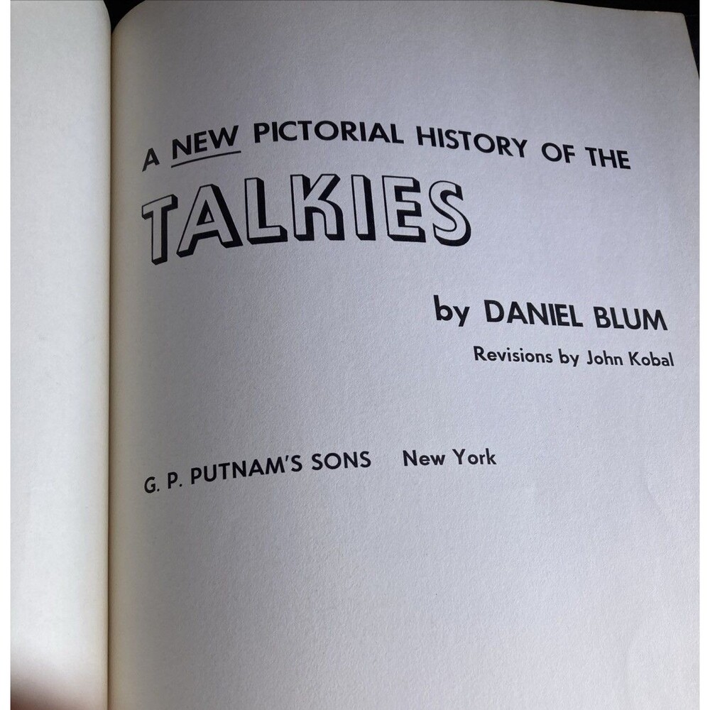 A Pictorial History of the Talkies Daniel Blum Vintage Movie Film History Book